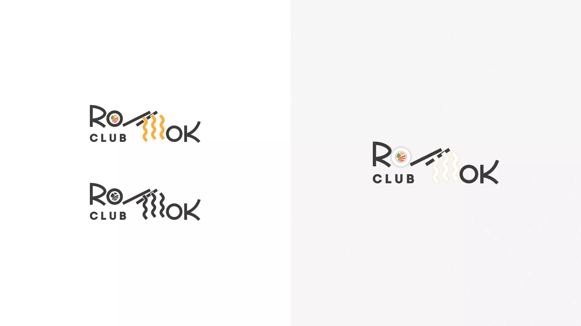 Создание логотипа суши-бара «Roll Wok Club» в Козельске